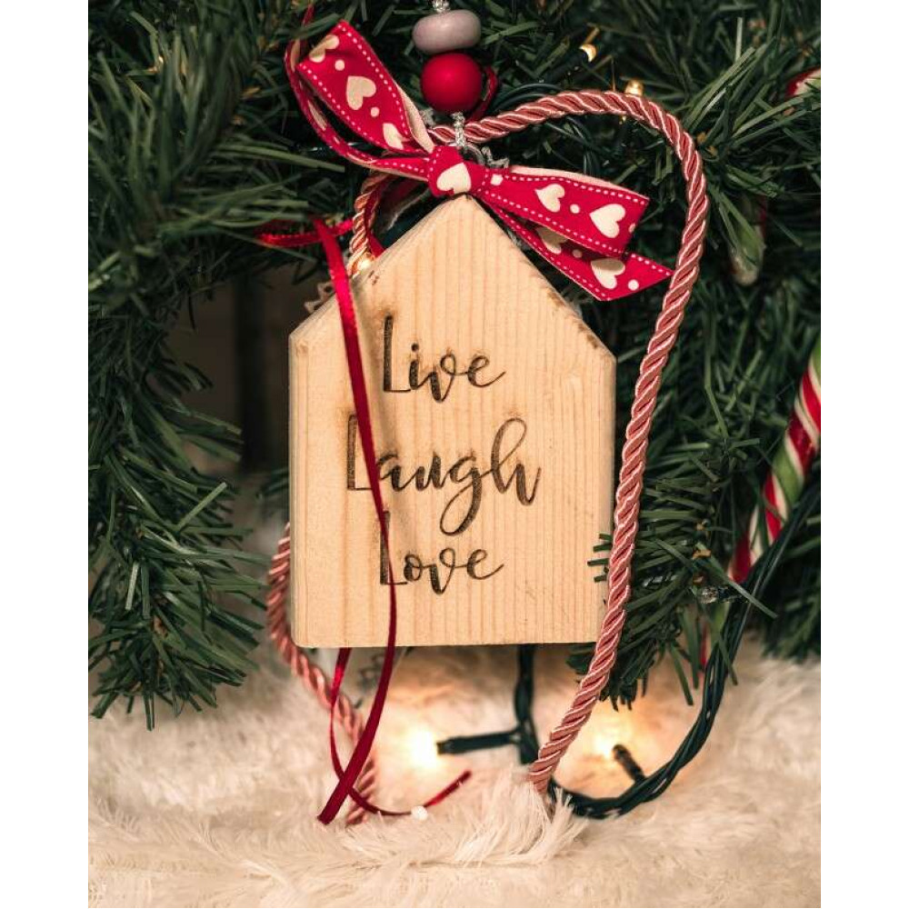 LifeLikes Γούρι Σπιτάκι Κρεμαστό Live Laugh Love