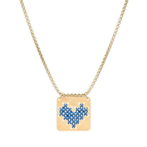 LifeLikes Κολιέ Ταυτότητα 'Kedima Kardia' (Λουλακί)