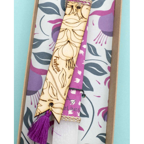 LifeLikes Λαμπάδα Fuksia Με Σελιδοδείκτη