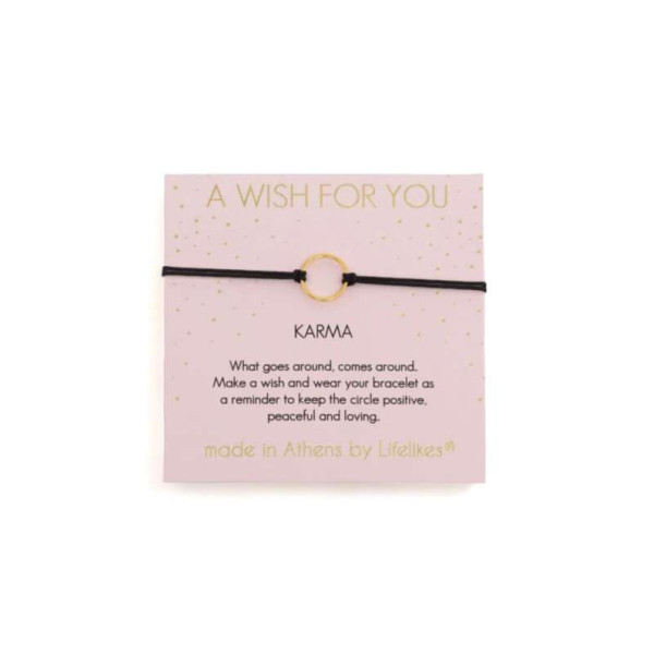 LifeLikes Βραχιόλι Ευχούλα Karma (Χρυσό)