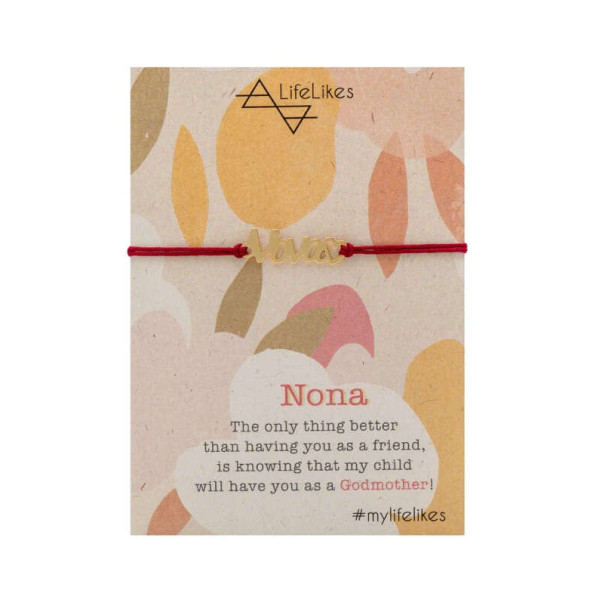 LifeLikes Βραχιόλι Charm Νονά Χρυσό