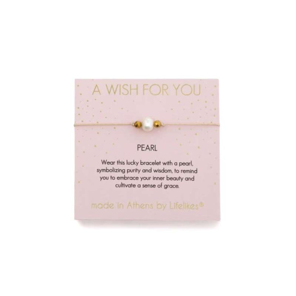 LifeLikes Βραχιόλι Ευχούλα Pearl (Χρυσό)