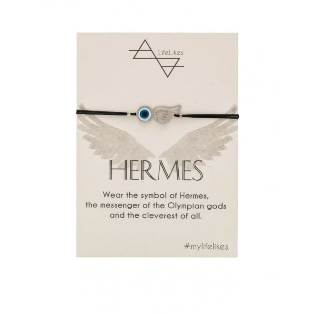 LifeLikes Βραχιόλι με Στοιχείο A Piece of Greece - Hermes Ασημί