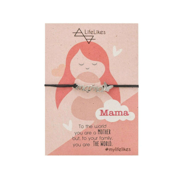 LifeLikes Βραχιόλι Charm Mαμά Πεταλούδα (Ασημί)