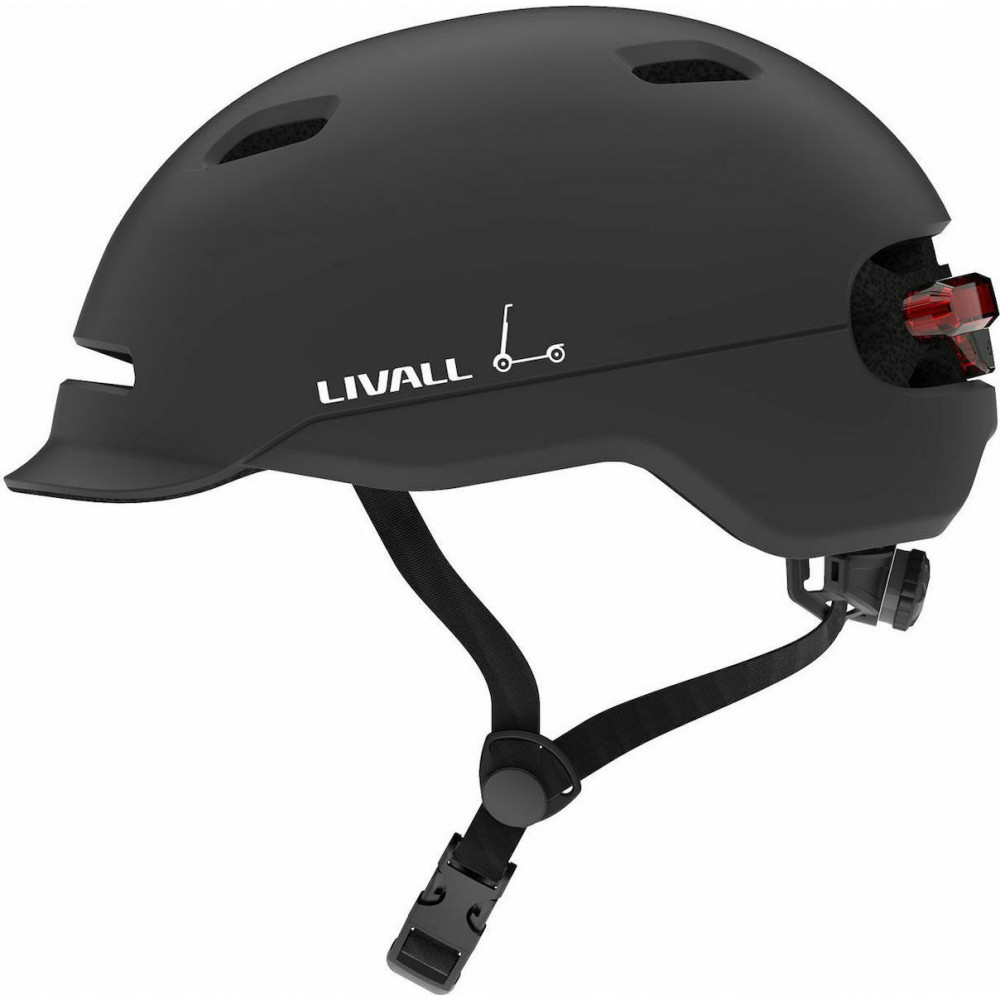 Livall C20 Smart Κράνος Ποδηλάτου Πόλης με LED και Ανίχνευση πτώσης 57-61cm (Μαύρο)