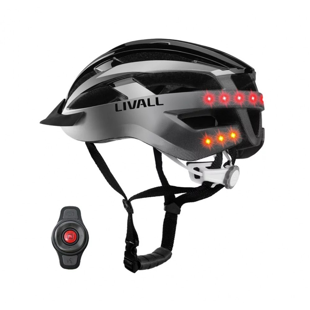 Livall MT1 Smart Κράνος Bluetooth με Μικρόφωνο & LED 58-62cm (Μαύρο)