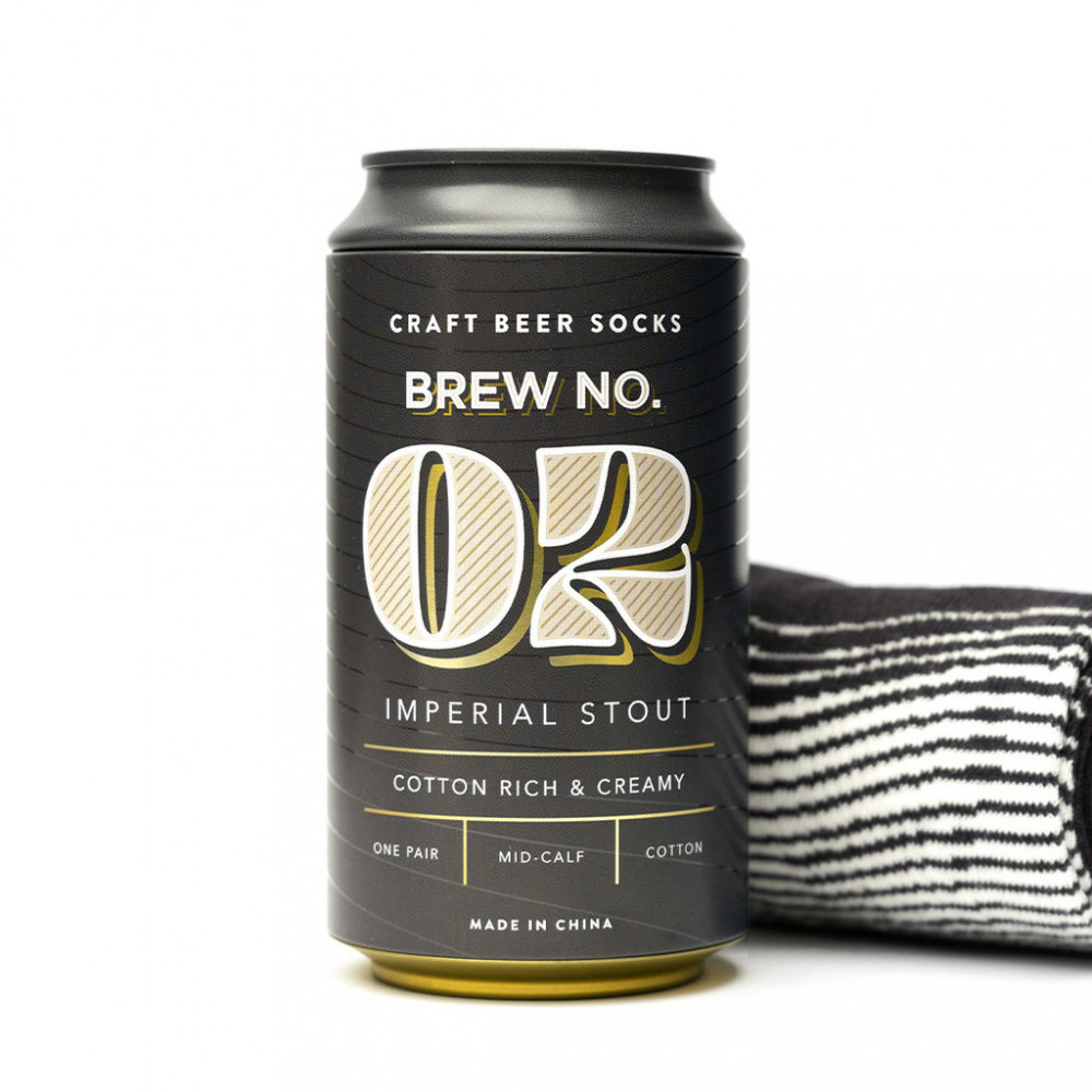 Luckies Beer Socks Imperial Stout Κάλτσες σε Μεταλλικό Κουτί - One Size