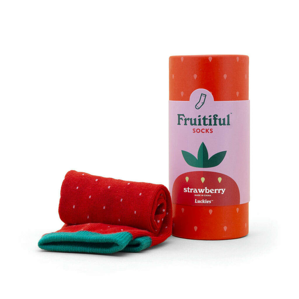 Luckies Fruit Socks Strawberry Κάλτσες σε Μεταλλικό Κουτί - One Size