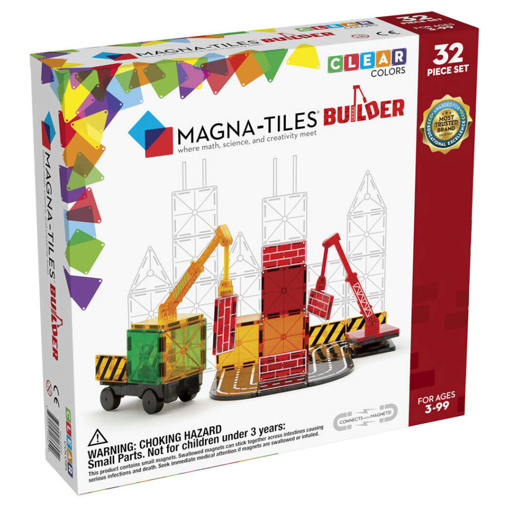 Magna-Tiles Μαγνητικό Παιχνίδι 32 κομματιών Builder