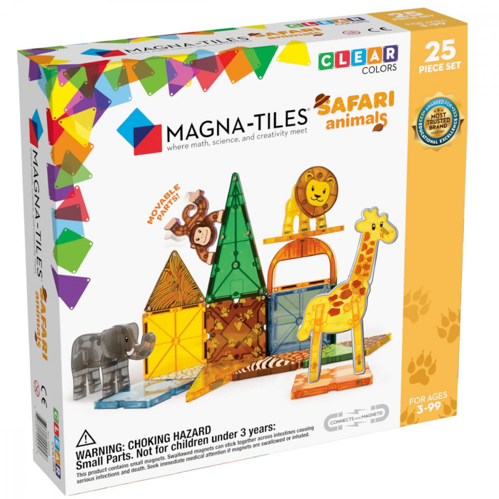 Magna-Tiles Μαγνητικό Παιχνίδι 25 κομματιών Safari Animals