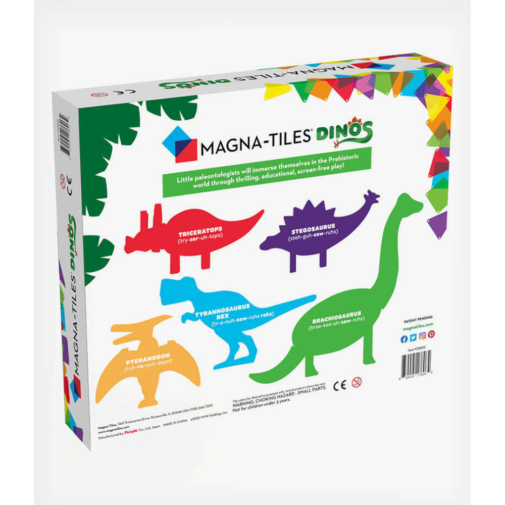 Magna-Tiles Μαγνητικό Παιχνίδι 5 κομματιών Dinos