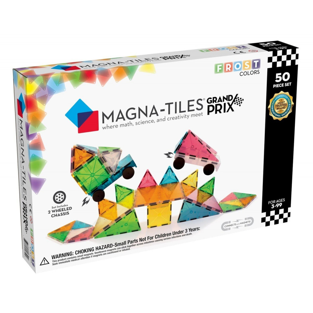 Magna-Tiles Μαγνητικό Παιχνίδι 50 κομματιών Grand Prix Frost