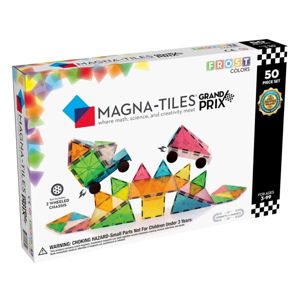 Magna-Tiles Μαγνητικό Παιχνίδι 50 κομματιών Grand Prix Frost