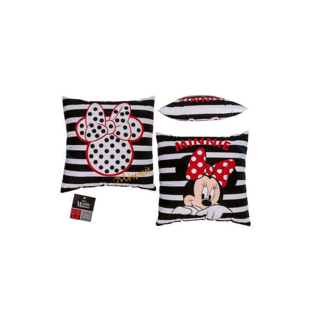 Διακοσμητικό Μαξιλάρι Disney Minnie 40 x 40 cm (Λευκό - Μαύρο)