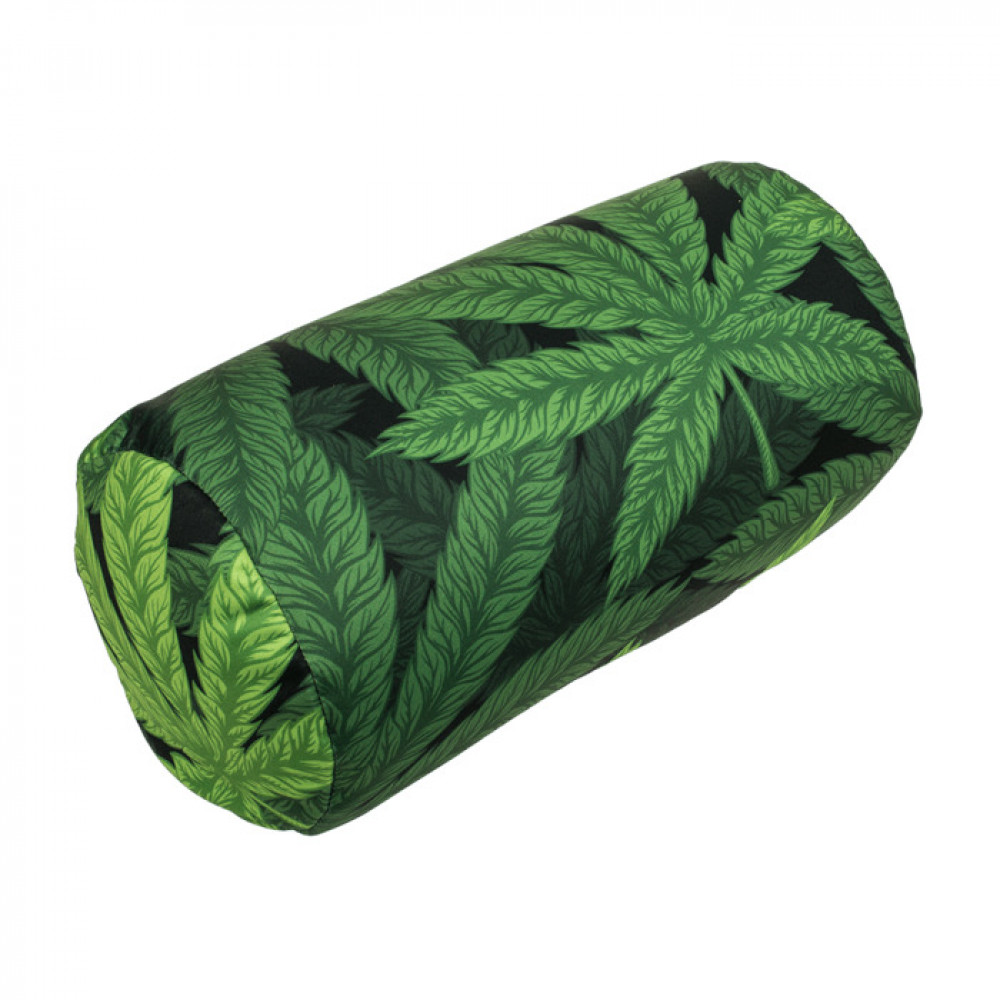 Μαξιλάρι Αυχένα Cannabis Leaf (Πράσινο) - 29 x 13 cm