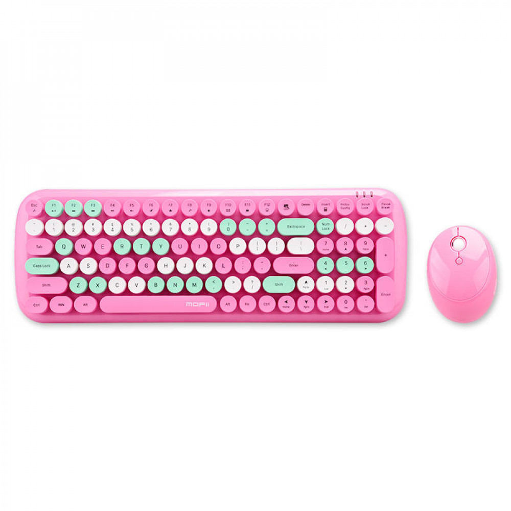 MOFII Candy XR 2.4G Ασύρματο Πληκτρολόγιο & Ποντίκι (Ροζ)