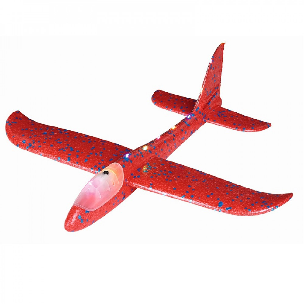 Moses Αεροπλάνο από Αφρό με Led Λυχνίες 47X12X38cm (Κόκκινο) M38099