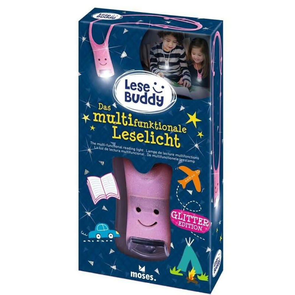 Moses Φωτάκι Διαβάσματος Led Reading Buddy (Glitter Pink)