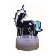 Moses Φωτιστικό 3D LED Unicorn με καλώδιο ή Μπαταρίες USB 18cm