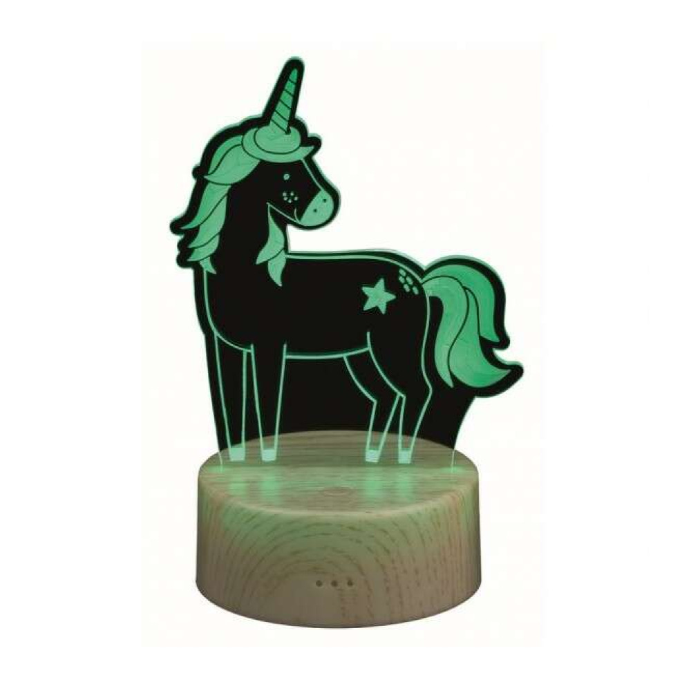 Moses Φωτιστικό 3D LED Unicorn με καλώδιο ή Μπαταρίες USB 18cm