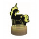 Moses Φωτιστικό 3D LED Unicorn με καλώδιο ή Μπαταρίες USB 18cm