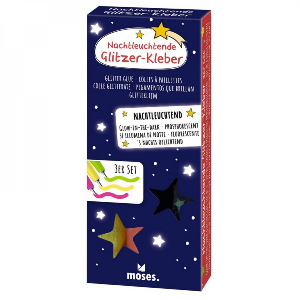Moses Λάμψη Glitter στο Σκοτάδι Κόλλα Σετ 3 (M16752)