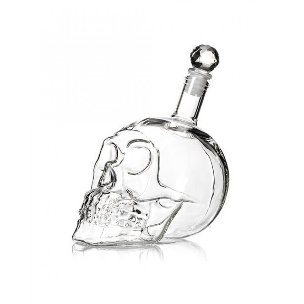 Μπουκάλι ποτού Νεκροκεφαλή με αεροστεγές κούμπωμα Skull Bottle 700ml