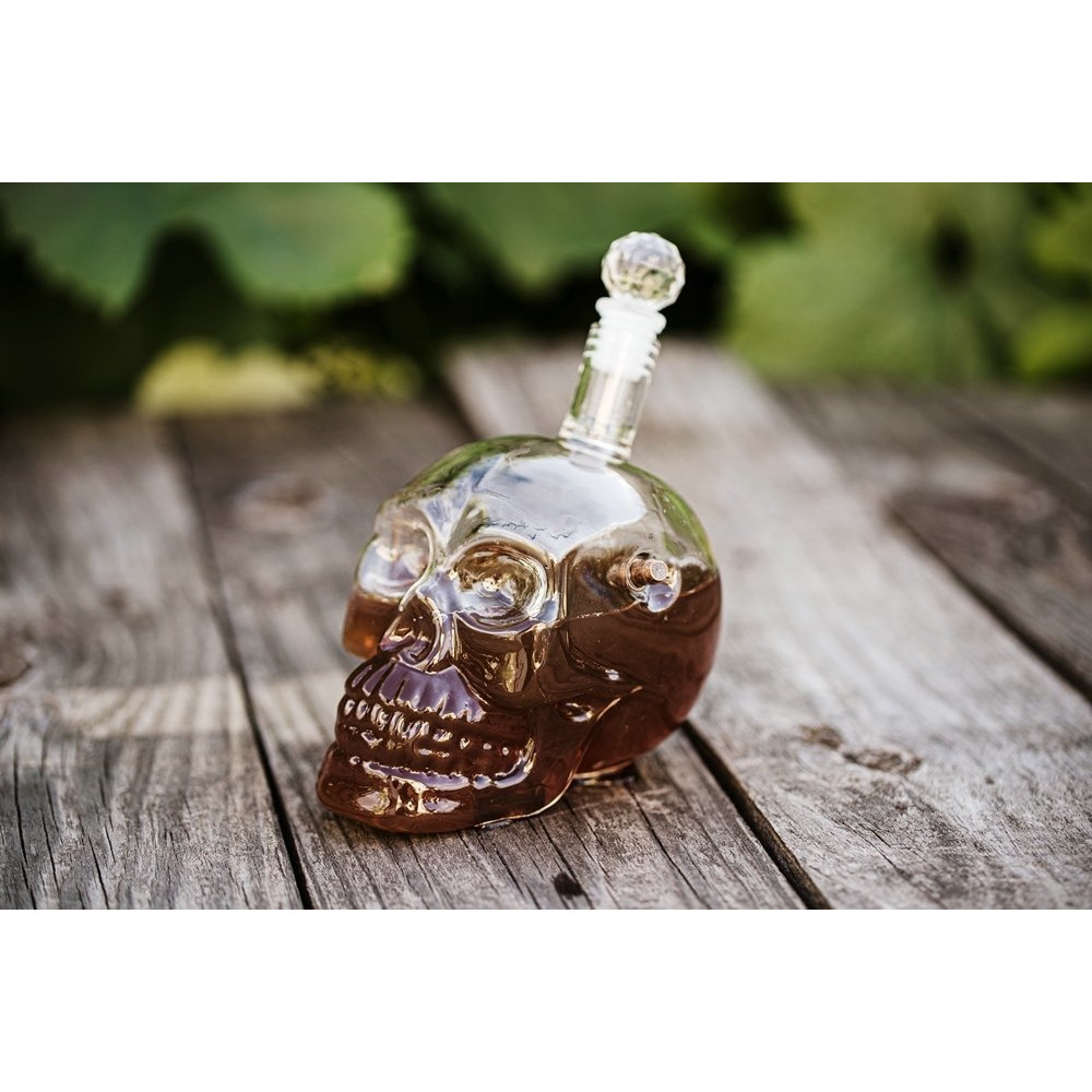 Μπουκάλι ποτού Νεκροκεφαλή με σφαίρα και αεροστεγές πώμα Skull Bottle 700ml