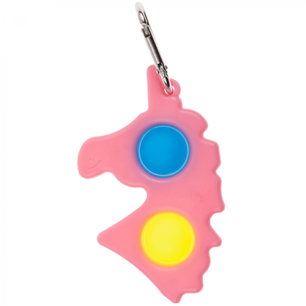 Μπρελόκ Fidget Pop Toy Μονόκερος 11x7cm - Ροζ