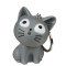 Μπρελόκ Γατάκι με LED και Ήχο 5 cm - Γκρι