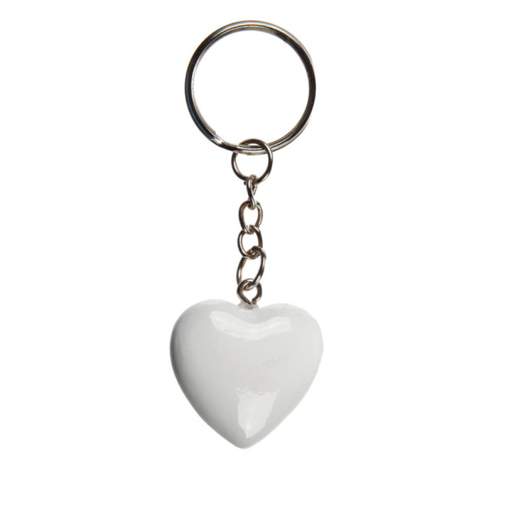Μπρελόκ σε Σχήμα Καρδιάς σε συσκευασία Δώρου (Λευκό)