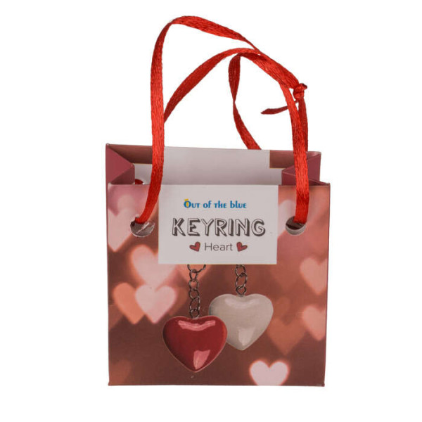 Μπρελόκ σε Σχήμα Καρδιάς σε συσκευασία Δώρου (Κόκκινο)