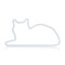 Mustard Cat Lying Neon Light Φωτιστικό LED με Καλώδιο USB  (15 x 30 x 2 cm)