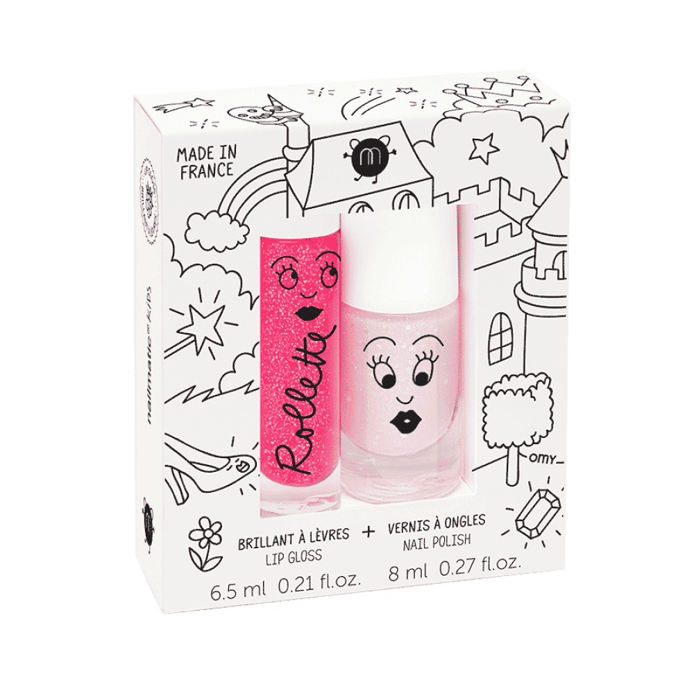 Nailmatic Σετ Lip gloss+βερνίκι νυχιών Fairytale (Framboise-Polly)