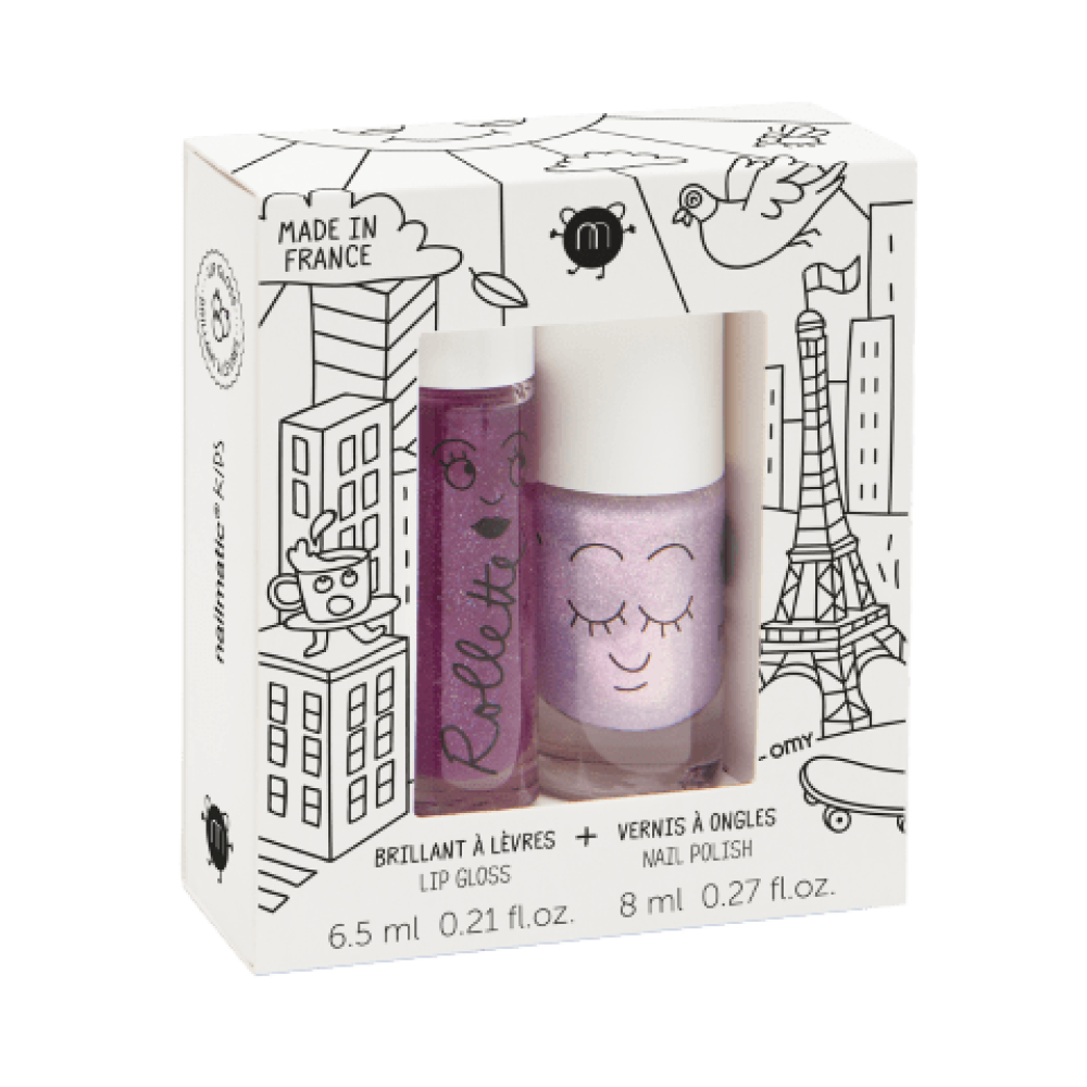 Nailmatic Σετ Lip gloss+βερνίκι νυχιών Lovely City (Mure+Elliot)