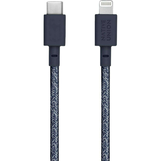 Native Union Belt Braided Καλώδιο USB-C σε Lightning 1.2m (Indigo)