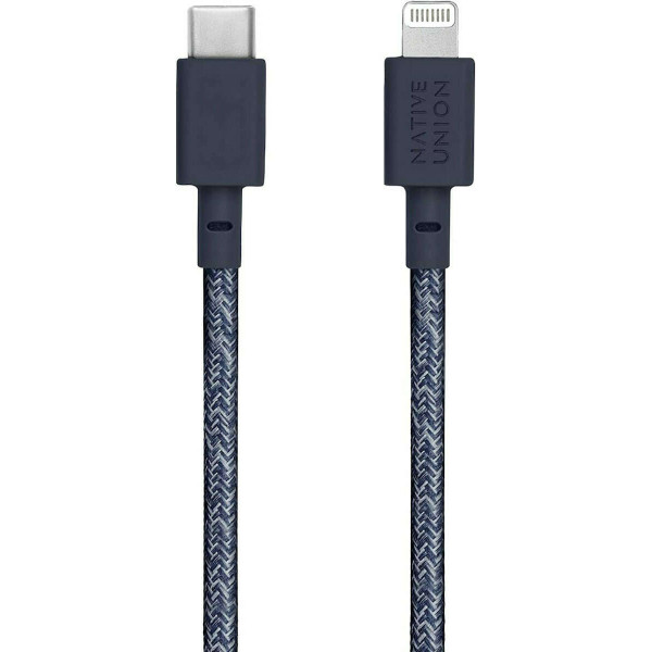 Native Union Belt Braided Καλώδιο USB-C σε Lightning 1.2m (Indigo)
