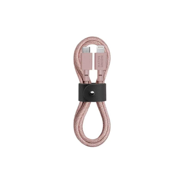 Native Union Belt Cable Καλώδιο USB-C σε Lightning 1.2m (Ροζ)