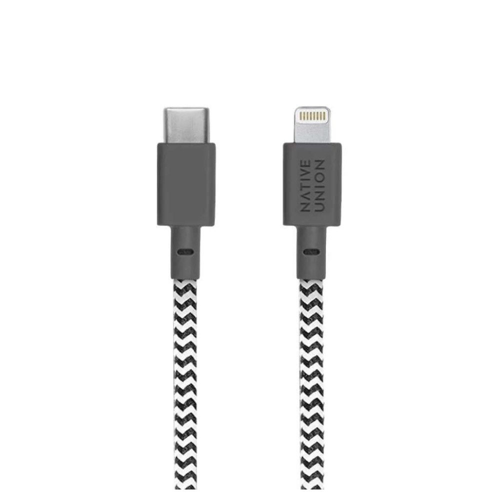 Native Union Belt Cable Καλώδιο USB-C σε Lightning 1.2m (Zebra)