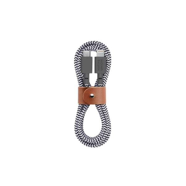 Native Union Belt Cable Καλώδιο USB-C σε Lightning 1.2m (Zebra)