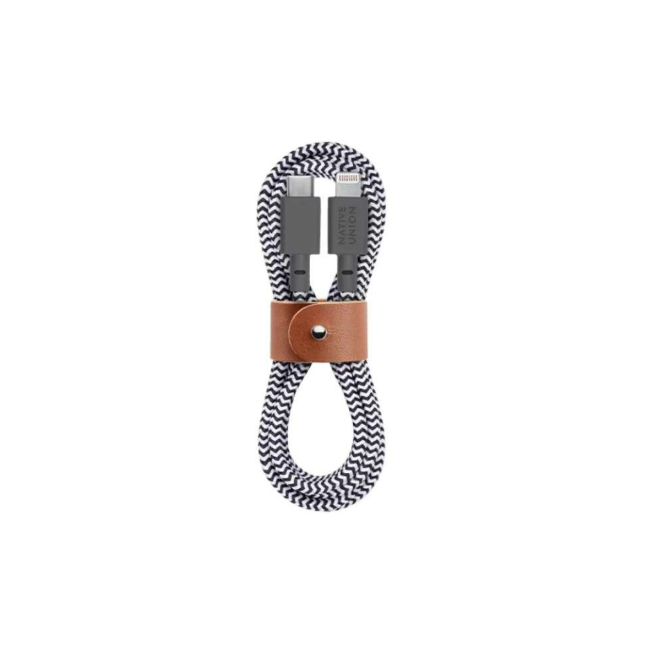 Native Union Belt Cable Καλώδιο USB-C σε Lightning 1.2m (Zebra)