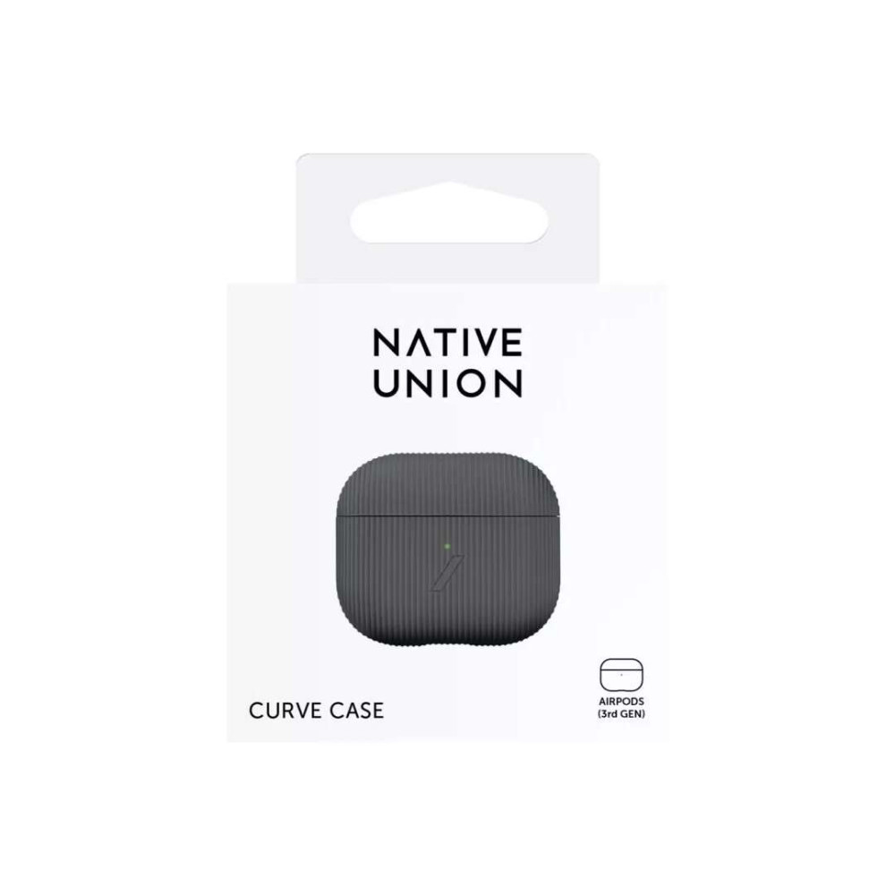 Native Union Curve Θήκη Textured Σιλικόνης συμβατή με ασύρματη φόρτιση για Apple AirPods 3 (Μαύρο)