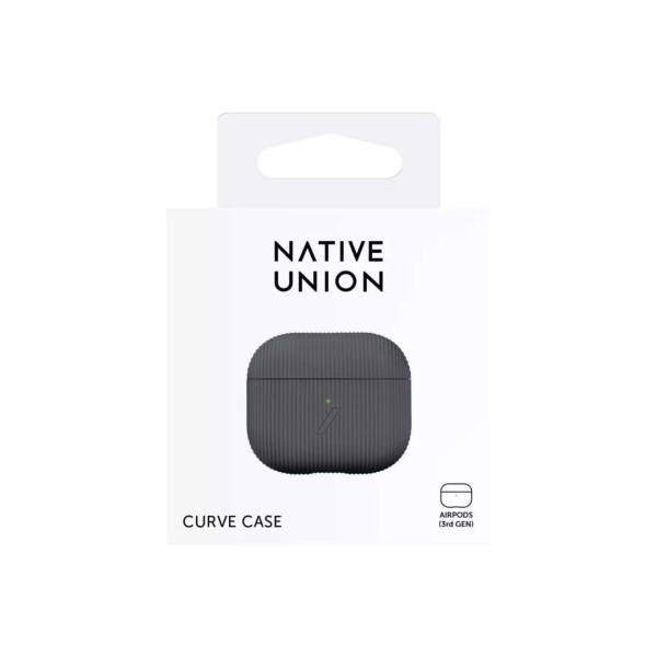 Native Union Curve Θήκη Textured Σιλικόνης συμβατή με ασύρματη φόρτιση για Apple AirPods 3 (Μαύρο)