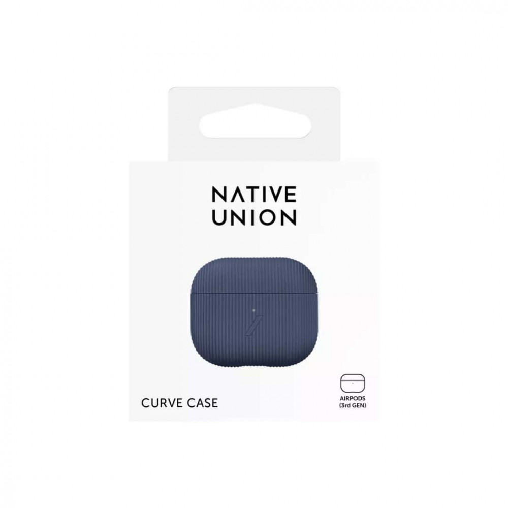 Native Union Curve Θήκη Textured Σιλικόνης συμβατή με ασύρματη φόρτιση για Apple AirPods 3 (Indigo)