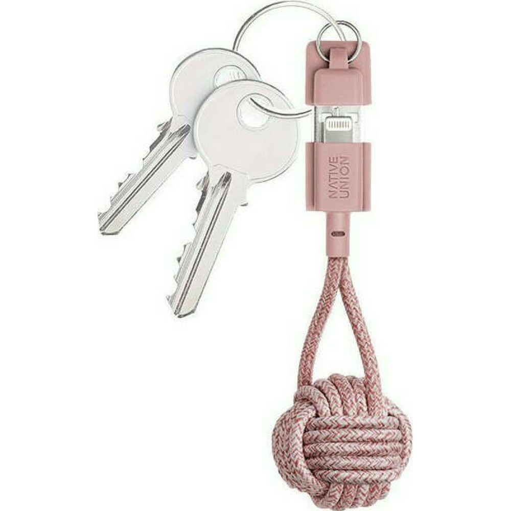 Native Union KEYLT01 Key Cable Μπρελόκ USB A σε Lightning 0.15m (Rose)