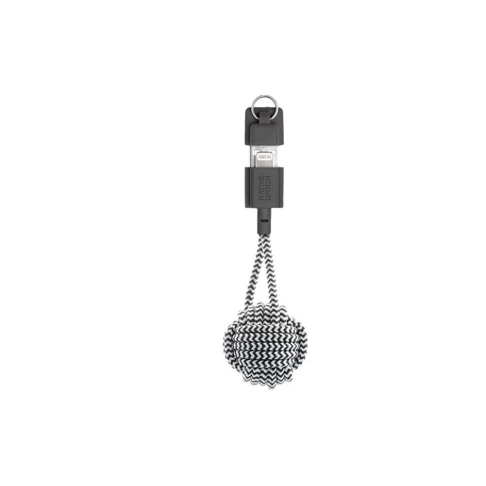 Native Union KEYLT01 Key Cable Μπρελόκ USB A σε Lightning 0.15m (Zebra)