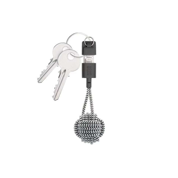 Native Union KEYLT01 Key Cable Μπρελόκ USB A σε Lightning 0.15m (Zebra)