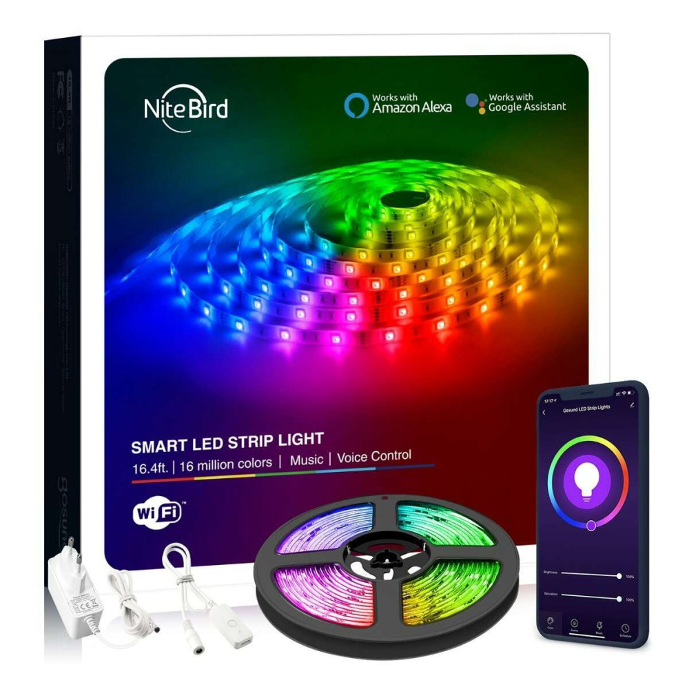 NiteBird SL3 smart led ταινία SMD5050 12V 2.4W/m IP20 wifi 2.4GHz 10m (2x5m)