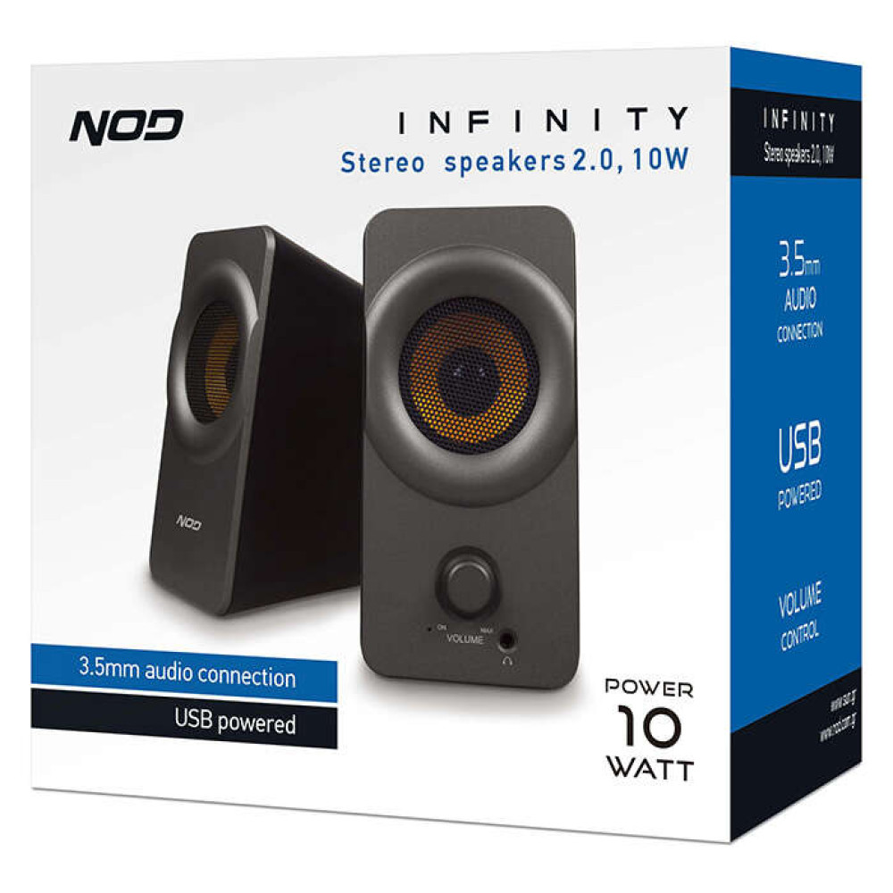 NOD Infinity 2.0 Ηχεία Υπολογιστή 2.0 10W (Μαύρο)