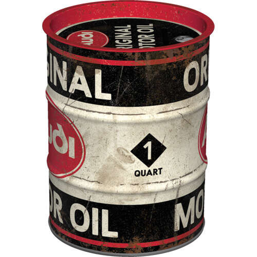 Nostalgic Art Μεταλλικός Κουμπαράς Oil Barrel Audi - Original Motor Oil